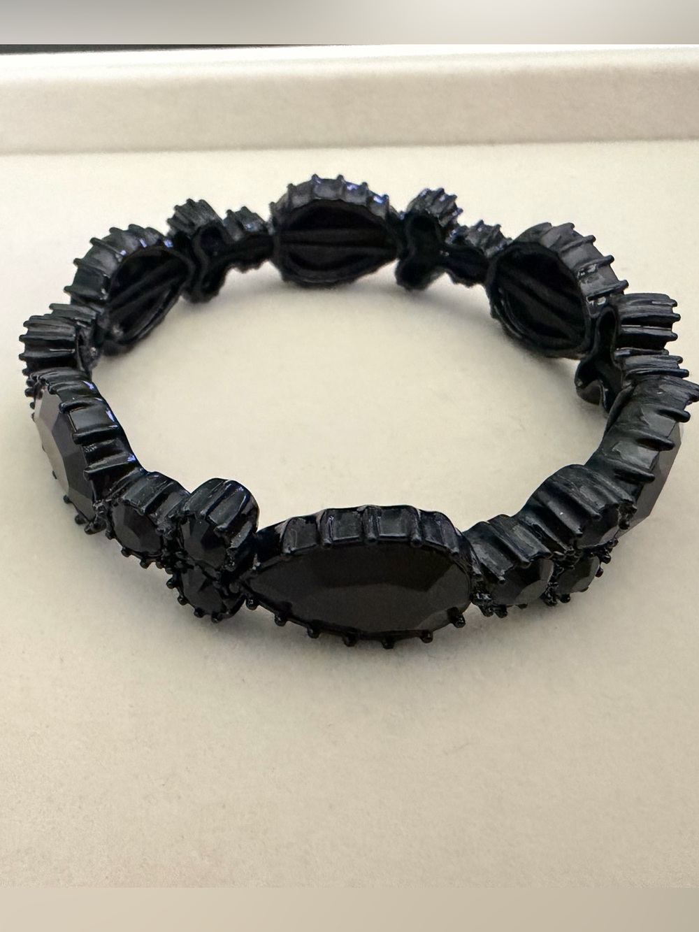 Black Crystal Stretch Bracelet - Women Jewelry